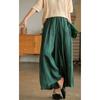 Women's Summer Literary Retro Wide Leg Trousers Straight Loose Leisure Nine-minute Trousers