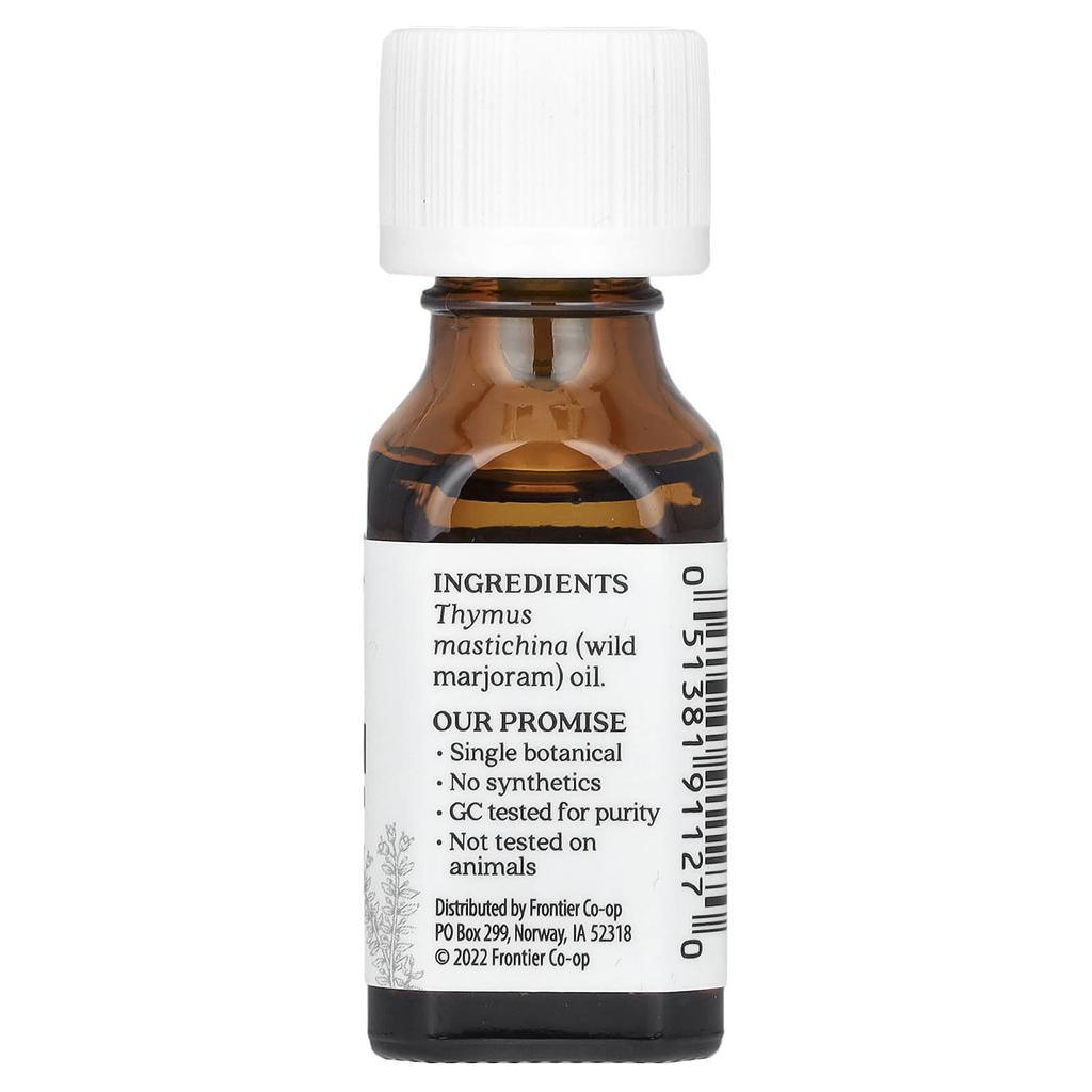 Aura Cacia Pure Essential Oil, Wild Marjoram, 0.5 Fl Oz (15 Ml)