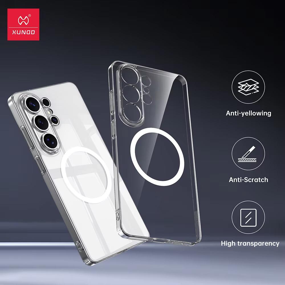 Для Samsung Galaxy S26 Ultra Магнитный чехол. Защита камеры Ультрапрозрачная ПК Прозрачная крышка, Тонкая и легкая