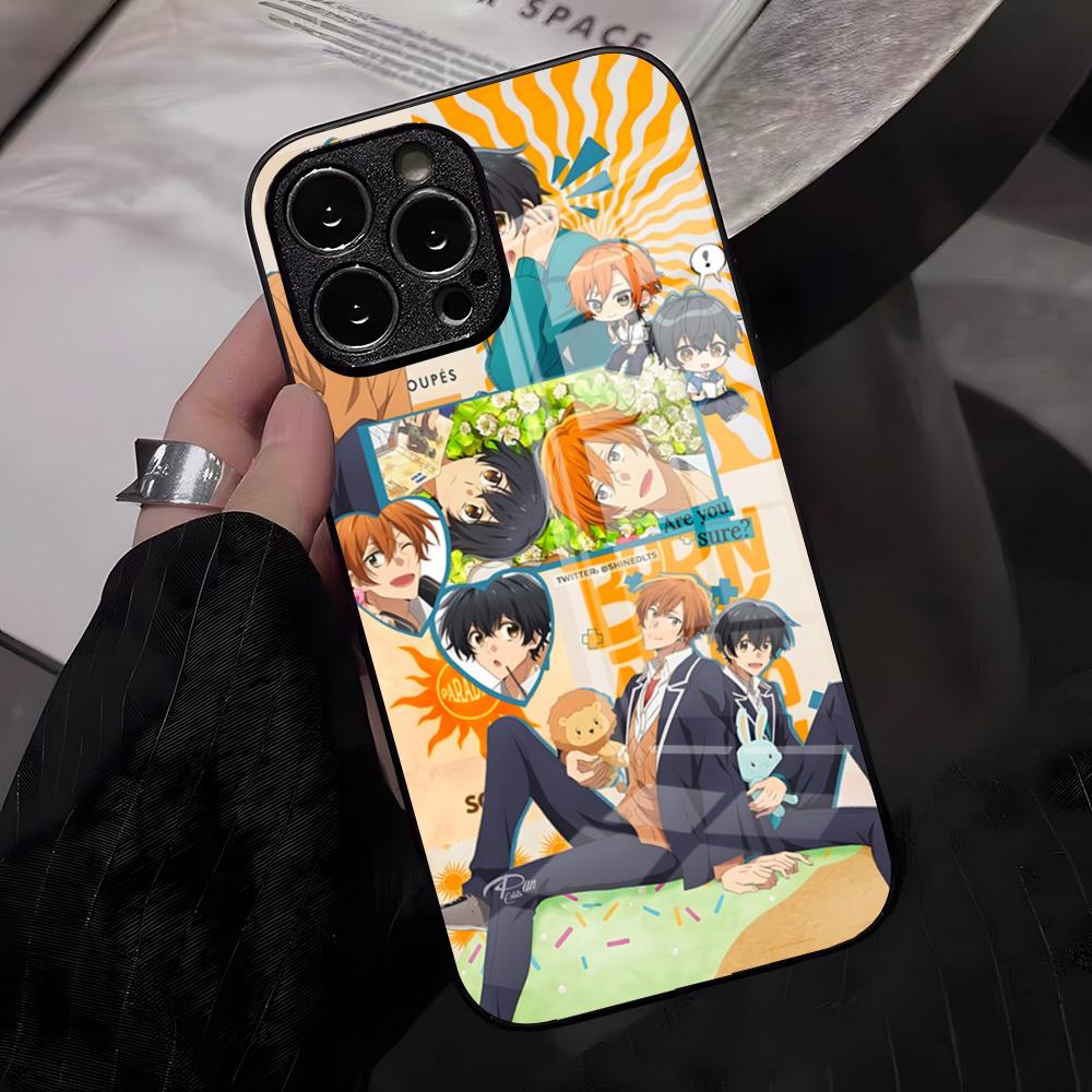Чехол для телефона с персонажами аниме Сасаки и Мияно для iPhone 17 Pro Max 16 15 14 Pro Max 13 11 X Xs Xr 8 7Plus Стеклянная крышка
