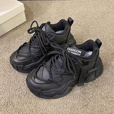 Кожаные Коричневые Кроссовки на Платформе Женские Зимние Спортивные Туфли Женские Слипоны Повседневные 2025 Толстая Подошва Уличная Обувь для Ходьбы