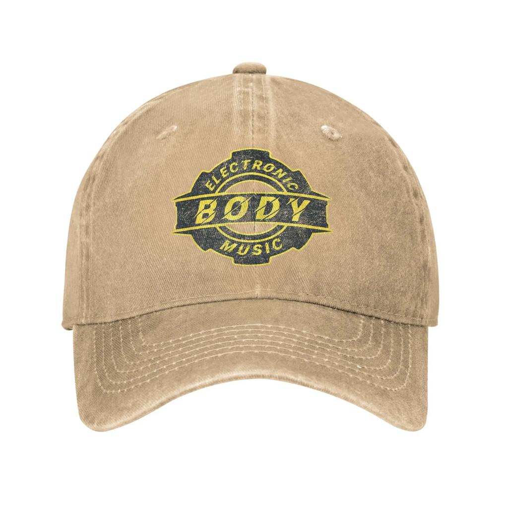 Electronic Body Music EBM Unisex Baseball Caps Gear Dark Wave Distressed Washed Hat Casual Outdoor Unstructured Soft Snapback