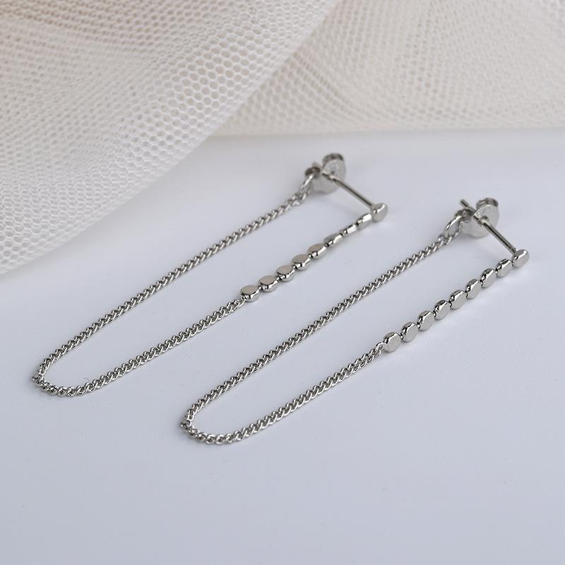 1 пара сережек-цепочек с нитками, серьги-подвески, ювелирные изделия, серьги-гвоздики, серьги-подвески для подарков, медный свадебный аксессуар