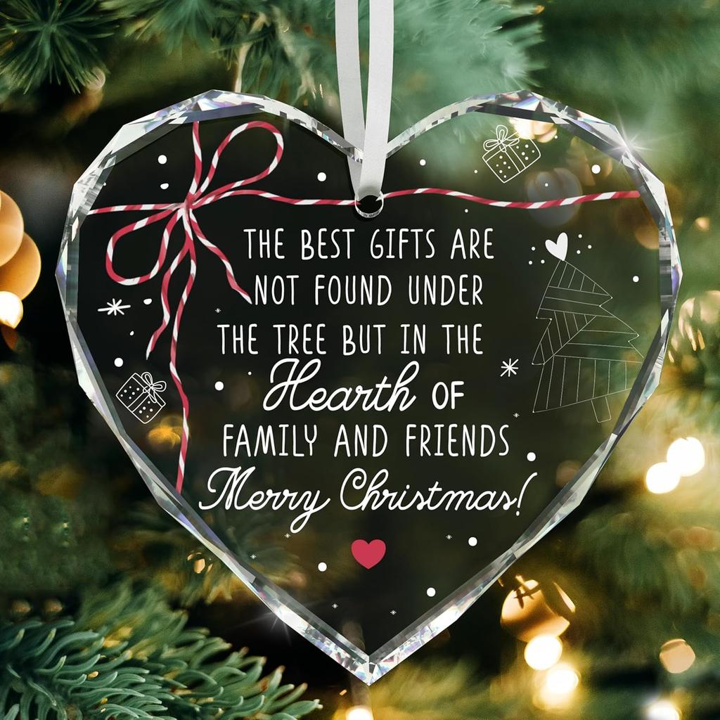 Thank You Gifts for Women Men, It Takes a Village Glass Ornament, Xmas Gifts for Boss Daycare Provider Teacher Babysitter Friends Boss - DP02