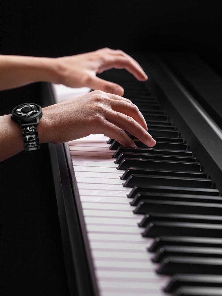 Магнитные часы EUTOUR с камуфляжем, стильные и простые, повседневные, кварцевые, водозащита 3 АТМ, 40 мм, с черным полимерным ремешком, циферблат для мужчин, механизм, устойчивость, циферблат,