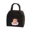 Cartoon Cute Capybara Print Insulated Lunch Bags  Portable Thermal Lunch Tote Bags Picnic Food Preservation Lunch Box Bag