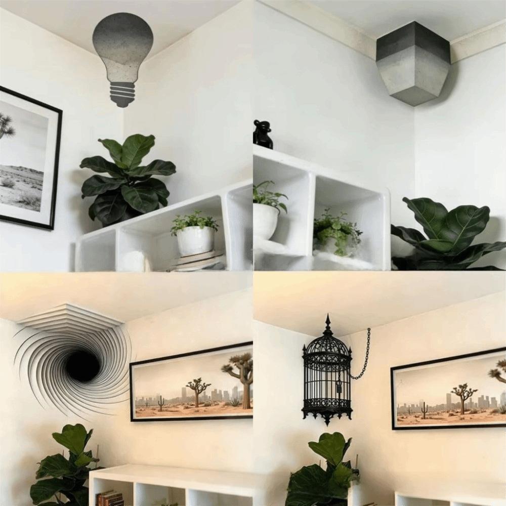 3D Walls Decal Irregular Illusion Corner Wall Sticker New Wall Art Sticker  Home Decoration