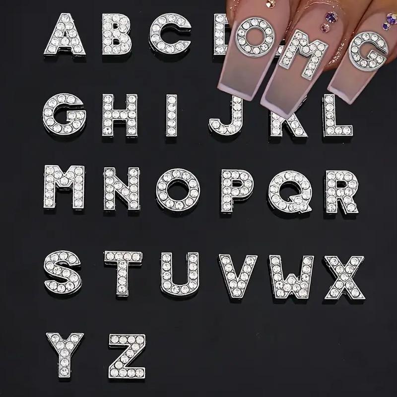 26 шт. ожерелье с подвеской в виде алфавита, нашивка с буквами алфавита, украшения своими руками, цинковый сплав, браслет с буквами, блестящий браслет