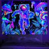 Uv Fluorescent Tapestry Blacklight Under The Sea Tapestry Hippie Bedroom Gothic Home Decor Aesthetic Room Decoration Boho Decor