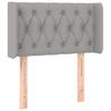 Vidaxl Zagłówek Do Łóżka Z Led, Jasnoszary, 83X16X78/88 Cm, Tkanina