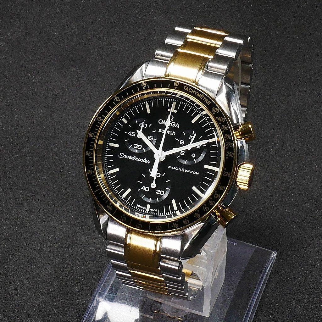 Б/у [Оригинальный механизм Move Transplant] Swatch x OMEGA Omega x Swatch Moon Желтое золото Металл Сочетание Кастомные (MOD)