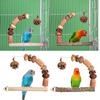 Bird Perch Stand for Parrots Easy Installation Bird Cage Grinding Perch Wood Stand for Enhancing Cage Health Environment