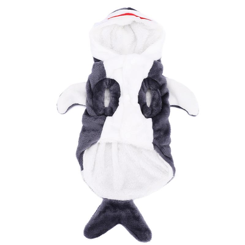 Three-Dimensional Shark Dog Costume for Halloween - Autumn/Winter Pet Apparel