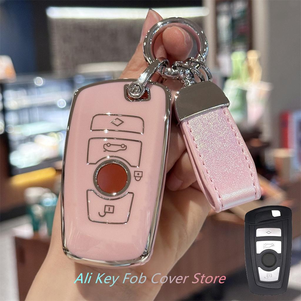 Key Fob Cover Case, Car Keychains, TPU Shell Cover Compatible for BMW 1 3 4 5 6 7 Series X3 X4 M5 M6 GT3 GT5