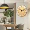Annual Ring Wall Clock,Arabic Numerals Tree Stump Shape Wood Grain Clock Indoor Outdoor for