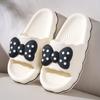 Женские модные тапочки на толстой подошве, лето 2024 г., новые мягкие противоскользящие износостойкие пляжные туфли с бабочкой и узлом