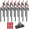 YOGOTO Steel Peg 20cm Set, Camping Peg, Tent Peg, Peg Case Included, Tarp Peg, For Hard Soil, Sand, Grassland, 10mm, 1 Year Quality Guarantee,