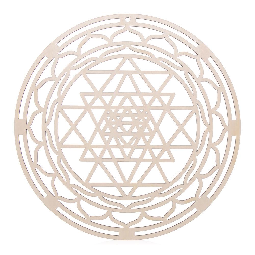 Настенный художественный домашний декор, деревянная основа, форма цветка жизни, деревянный настенный знак, энергетический коврик «Цветок жизни»