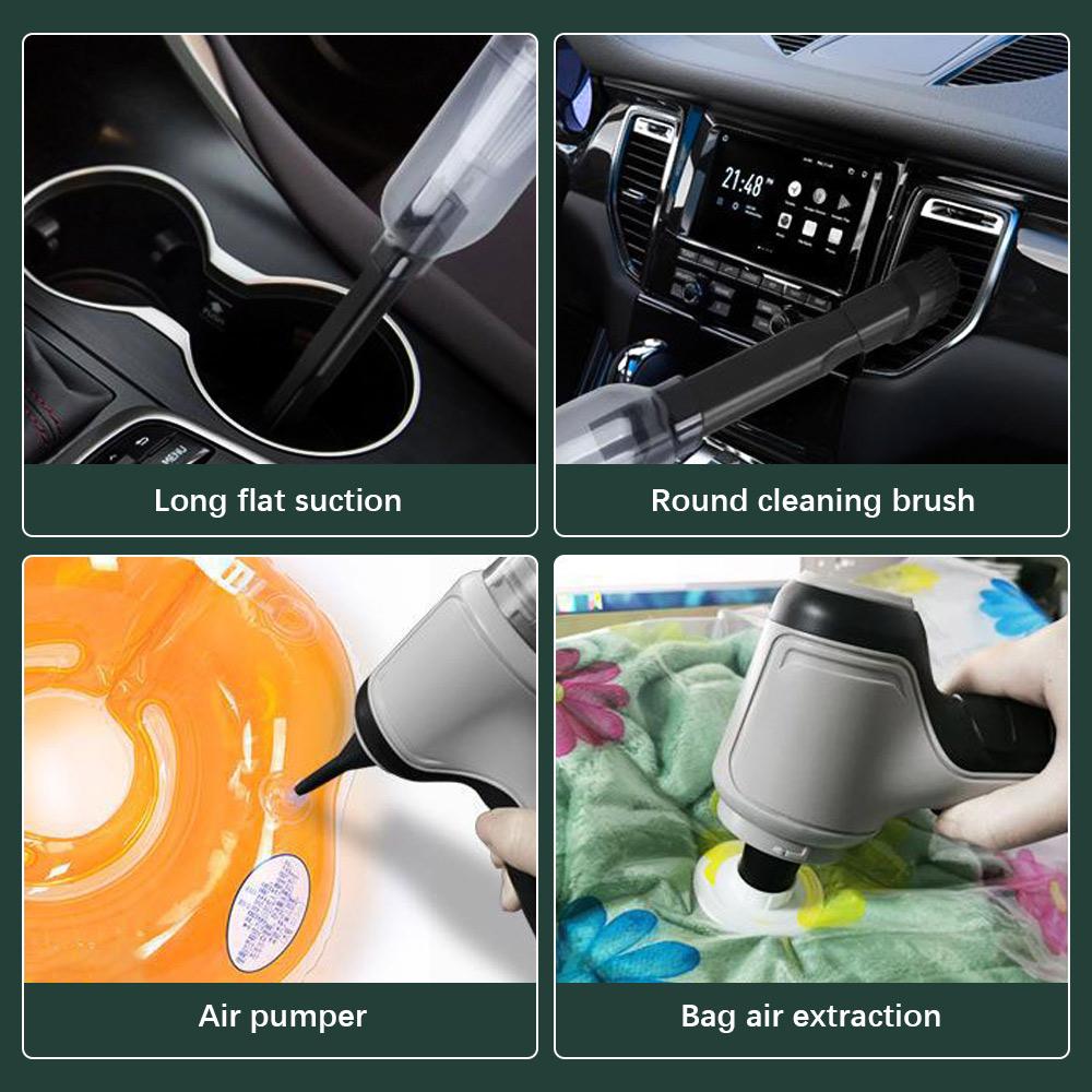 Ручной автомобильный пылесос, портативный беспроводной пылесос, портативная мини-воздушная тряпка и ручной насос с 9000 Па