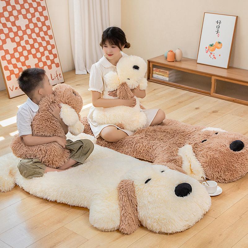 60/100cm Giant Plush Dog Lying Toys Stuffed Soft Dog Plush Pillow Cartoon Animal Floor Seat Pillows Cushions Gifts Home Decorr