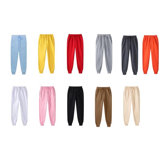 Женские спортивные брюки с эластичной резинкой на талии, свободные, с резинкой на щиколотке и карманами, однотонные, для бега, спортивные брюки, повседневные брюки