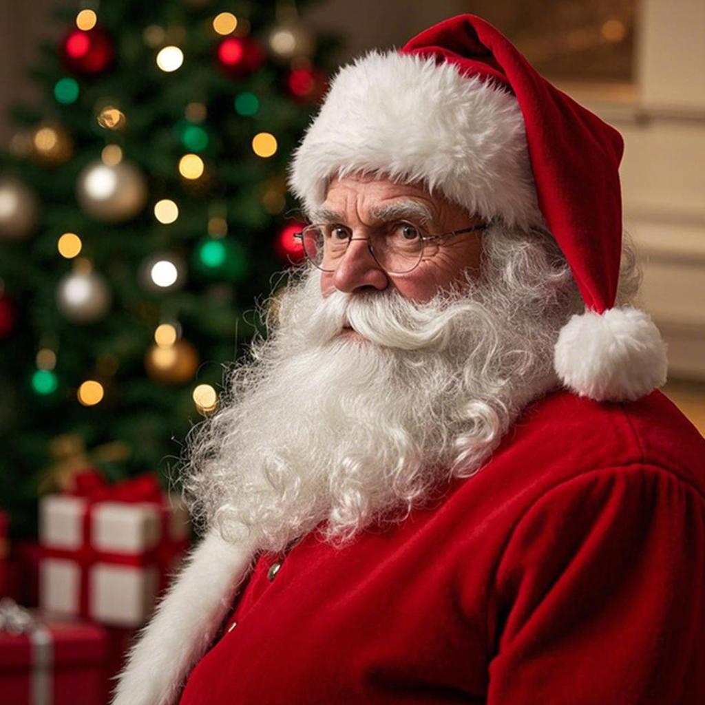 Борода Санта-Клауса Кудрявая Пушистая Костюм Взрослые/Дети Рождественское Выступление Санта Поддельные Белые Усы Руль для Косплей Вечеринки