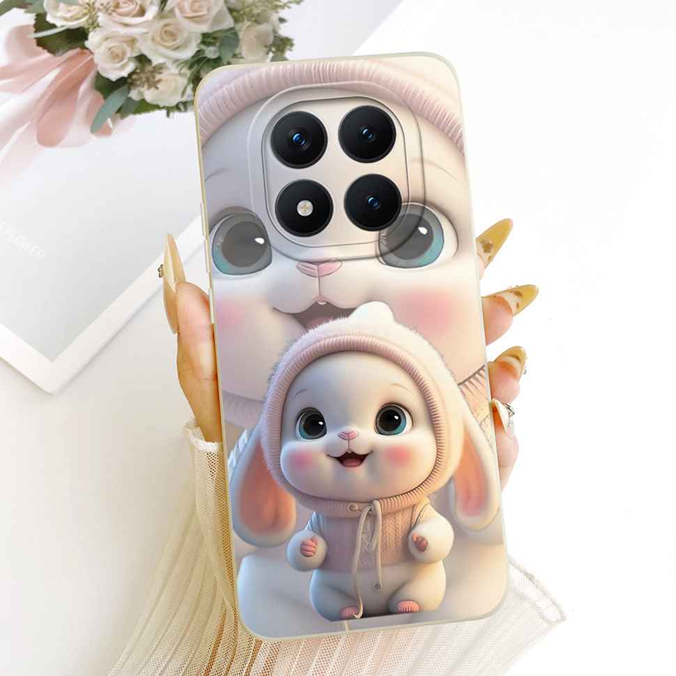Мультяшный Чехол-Кролик Для Redmi Note 15 Pro Чехол Милый Мягкий Чехол Для Телефона Для Xiaomi Redmi Note15 Note 15 Pro 5G Capa Fundas