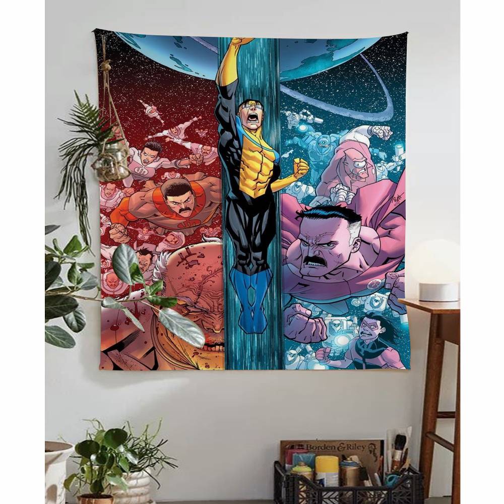 Cartoon Images IInvincibleS Tapestry Wall Hanging Cheap Hippie Wall Hanging Bohemian Wall Tapestries Mandala Wall Hanging Sheet