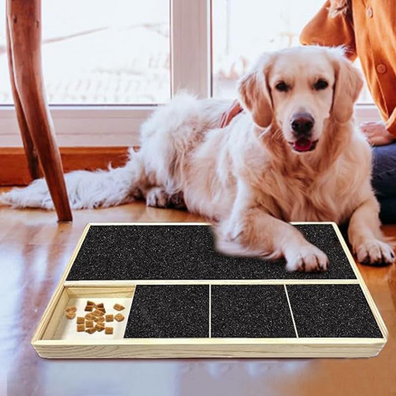Dogs Scratch Square Pad Pet Paw Nail Square Scratch Trimming Board Wood Filing Scratchboard Polish Pads For Pet Dog Medium Dog