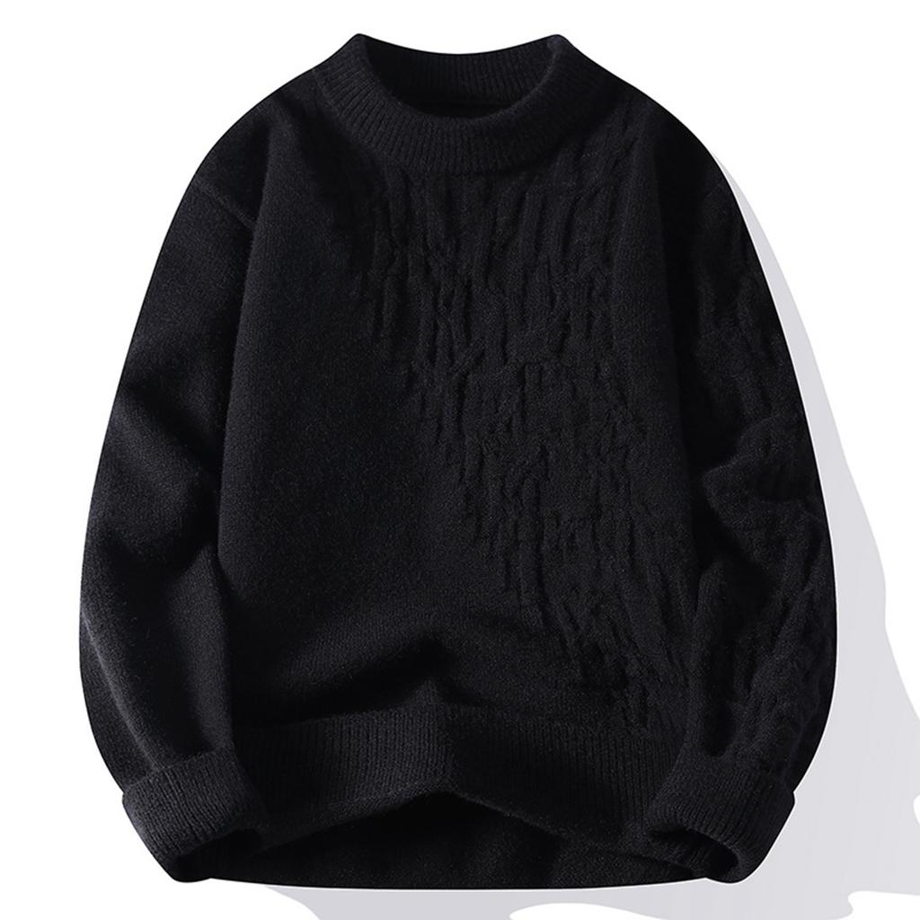 Men's  Fashion  Knitting  Pullover  Long Sleeves  Loose  Round Neck  Sweater