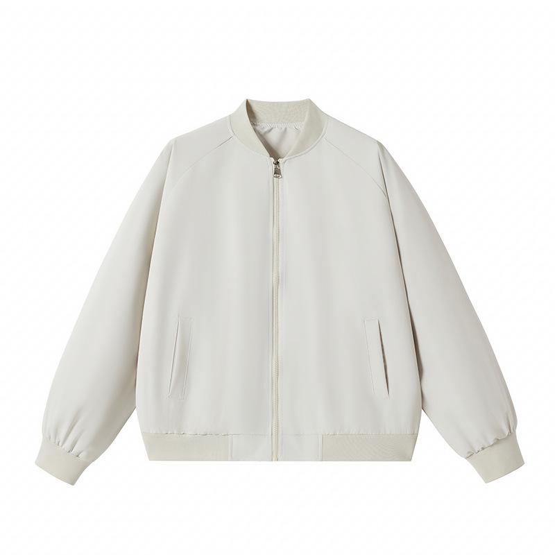 Baseball Collar Jacket Men's Autumn and Winter New Loose Solid Color Coat Handsome Casual Couple Joker Men and Women.