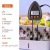 Tuya WiFi 5 In 1 TDS/EC/SALT/S.G./TEMP PH Meter Bluetooth APP Online Water Quality Monitor for Pool Aquarium Aquaculture