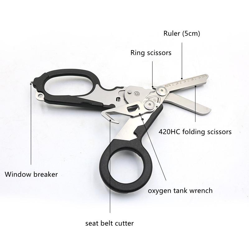 Multitool Scissors Stainless Steel 6 In 1 Multifunctional Scissors Outdoor Survival Home Repair