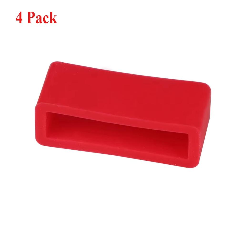 4 шт. Силиконовый ремешок, кольцо 12, 14, 16, 17, 18, 19, 20, 22, 24, 26 мм, водонепроницаемые петли, держатель для часов, аксессуары, резиновый держатель для ремешка