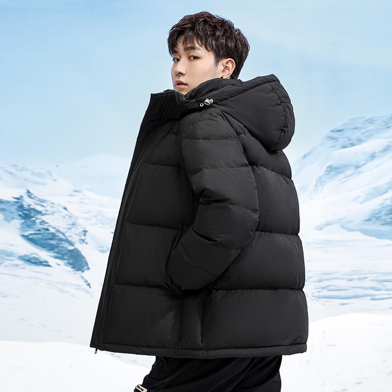 Зимняя пуховая куртка унисекс - Модная, Повседневная, Свободная, Утепленная верхняя одежда большого размера