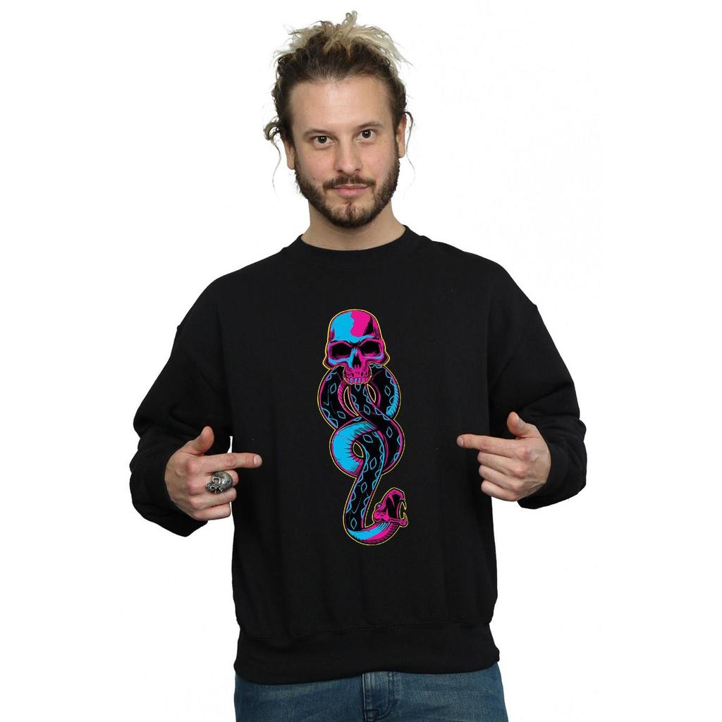 HARRY POTTER Mens Neon Dark Mark Sweatshirt