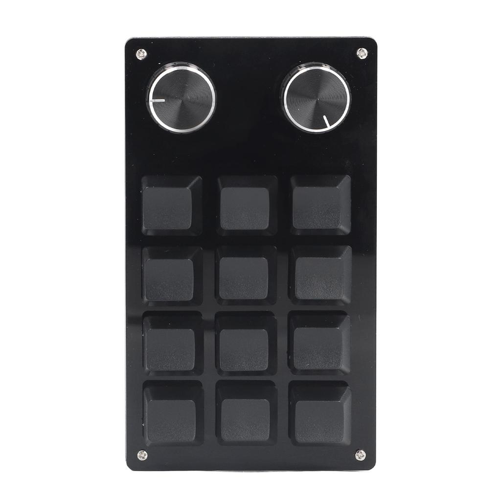Mechanical Gaming Keypad 12 Keys 2 Knobs Small OSU Gaming Keyboard DIY Programmable Keyboard with USB Cable
