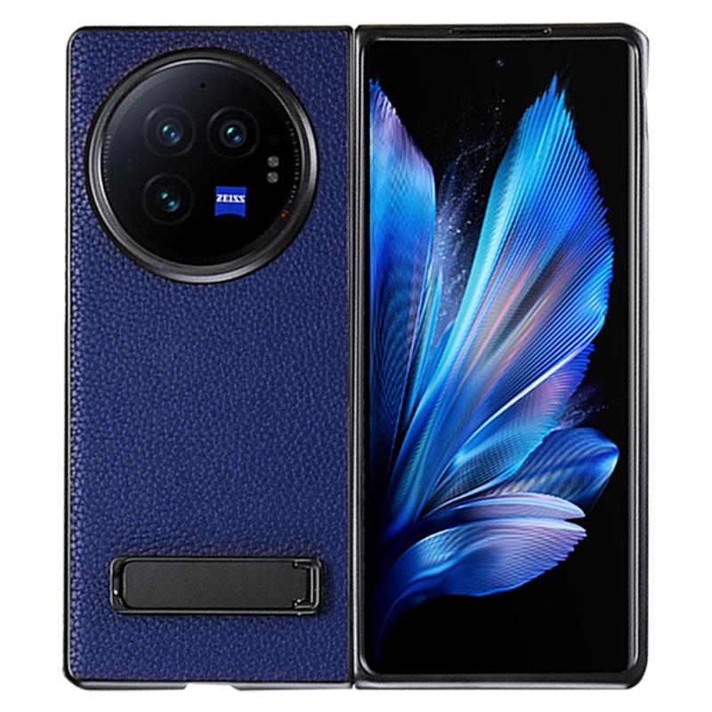 Для vivo X Fold3 Pro Чехол для мобильного телефона Противоударный PC+PU кожа Скрытая подставка Чехол