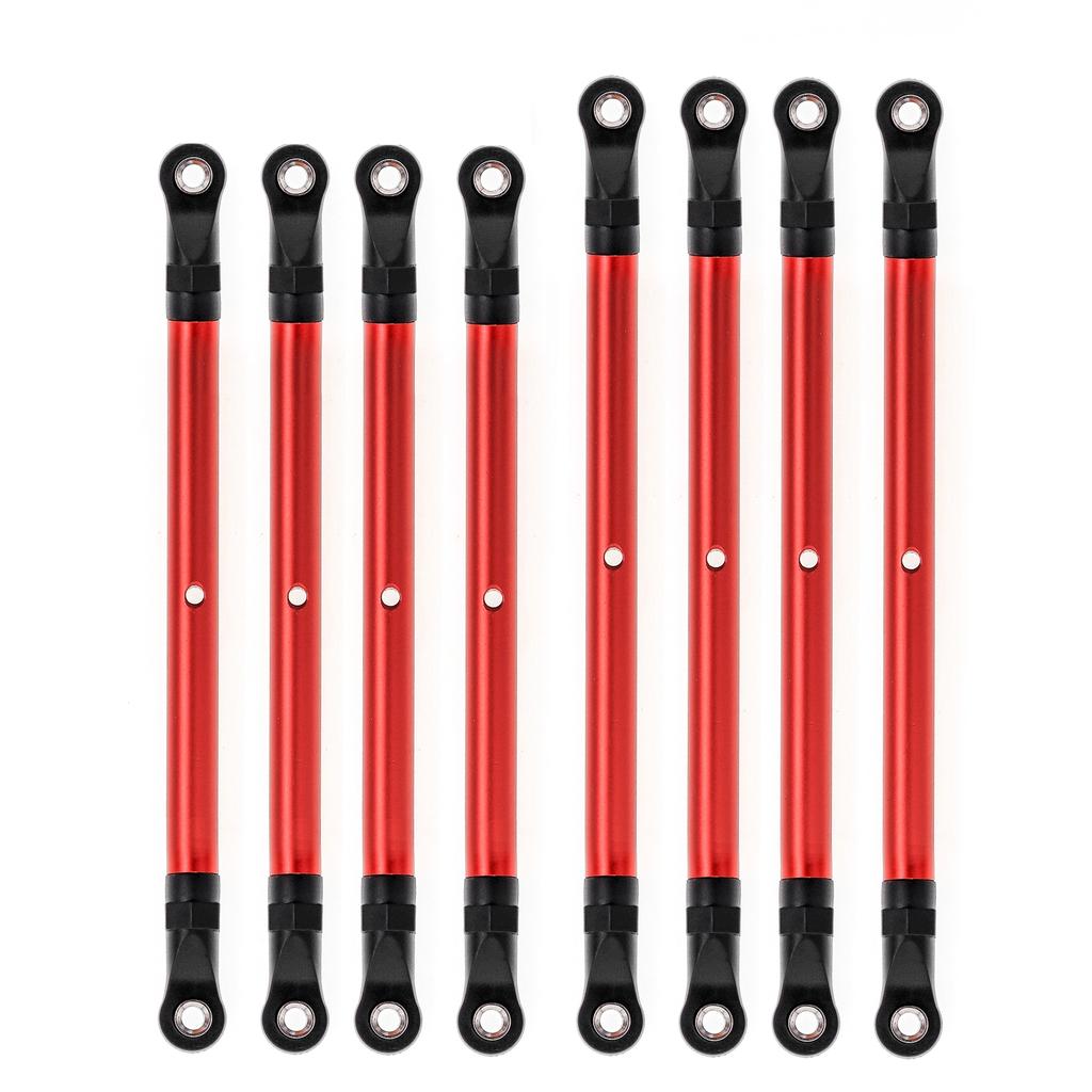 8PCS Aluminum Alloy Link Rod Linkage Set 313MM Wheelbase Replacement for AXIAL 1/10 SCX10 90046