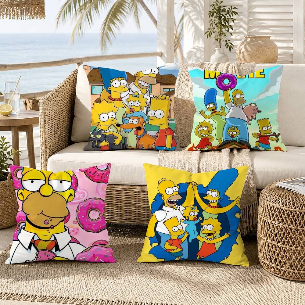 SSimpsons Cartoon Pillow Case for Sofa Living Room Home office Decor Protective Cover