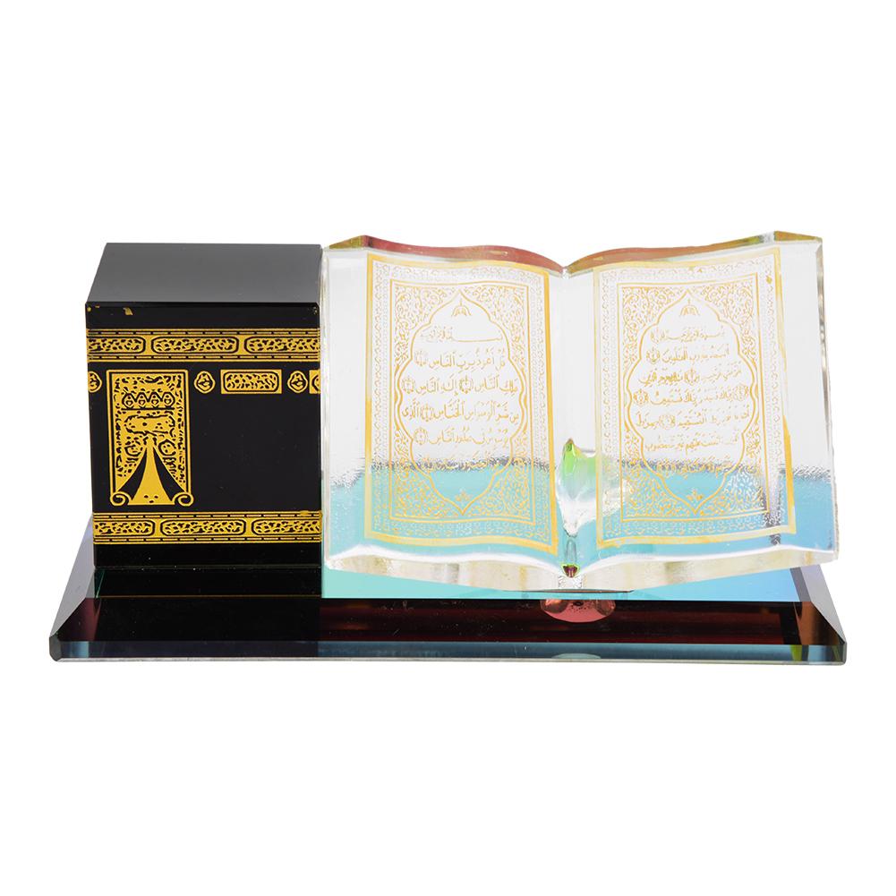 Мусульманский хрустальный позолоченный Кааба 2 шт. модель исламского здания ремесла сувениры автомобильный орнамент