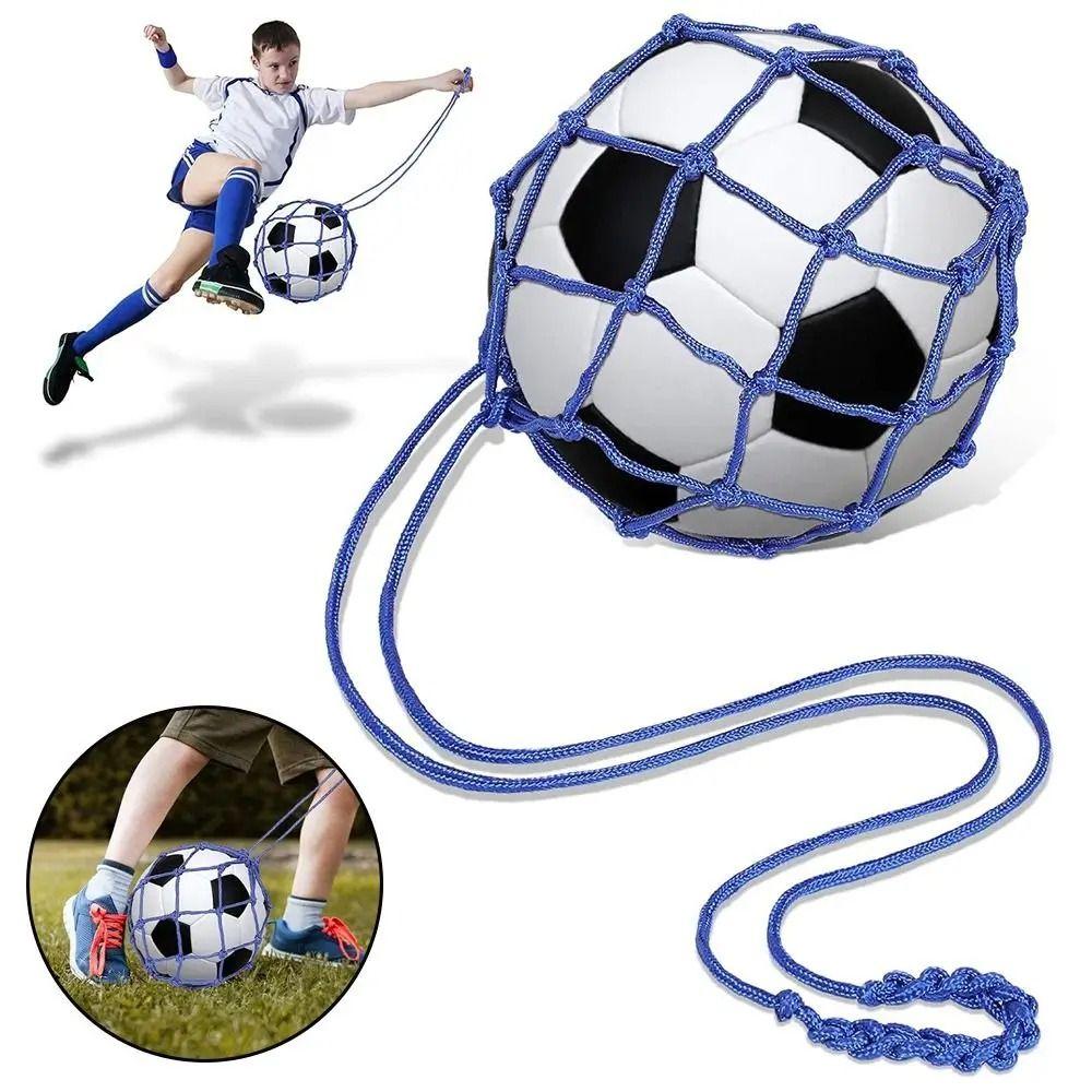 Mesh Bag Soccer Ball Net Kicker Trainer Nylon Football Self Trainer Kick Net Pocket Ball Control