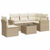 VidaXL Garden Lounge Set with Cushions 6 Pcs Beige Braided Resin 3218968