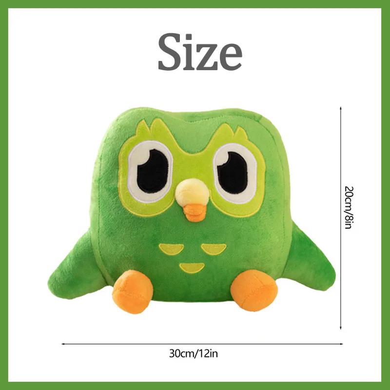 27СМ каваи Плюшевая кукла Зеленая сова Милая мультяшная животная Мягкая игрушка-птица