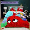 Mila and Morphle Pattern Bedding,Quilt Set Quilt Cover Pillowcase Home Birthday Gift (1*duvet cover+2*pillowcase,without core)XSJT0917160