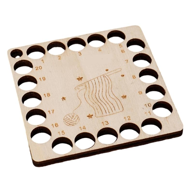 Деревянный калибр спиц, линейка для вязания, инструмент для вязания, инструмент для измерения вязания, линейка для вязальщиц, аксессуары для вязания крючком