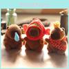Capybara Stuffed Keychain Soft Short Plush Toy Pp Cotton Accessory Backpack