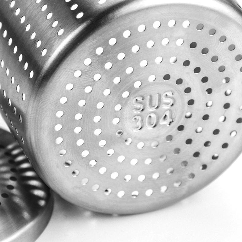 Сетчатое ведро для приправ из нержавеющей стали для кофейного супа, сетчатое ведро для приправ, цепная крышка, сферическая сетка, изысканное мастерство