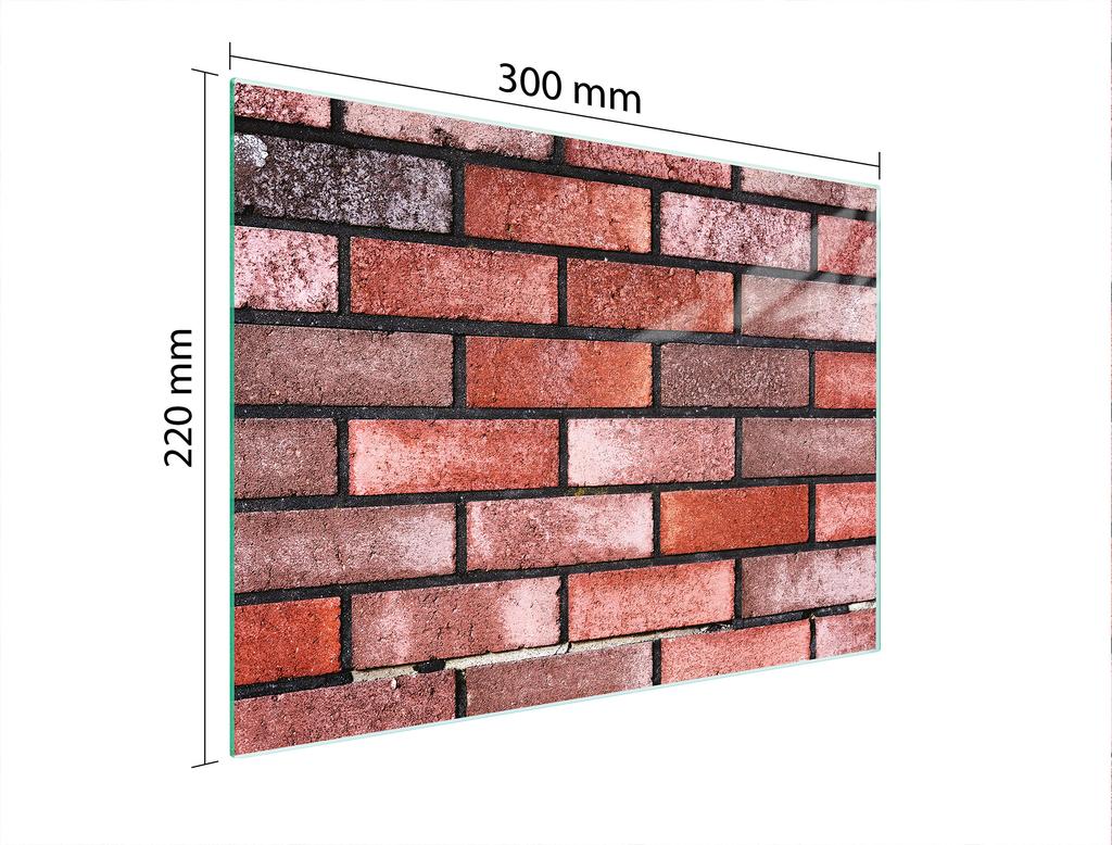 СТЕКЛЯННАЯ ДОСКА ДЛЯ РЕЗКИ 30x22 КИРПИЧ