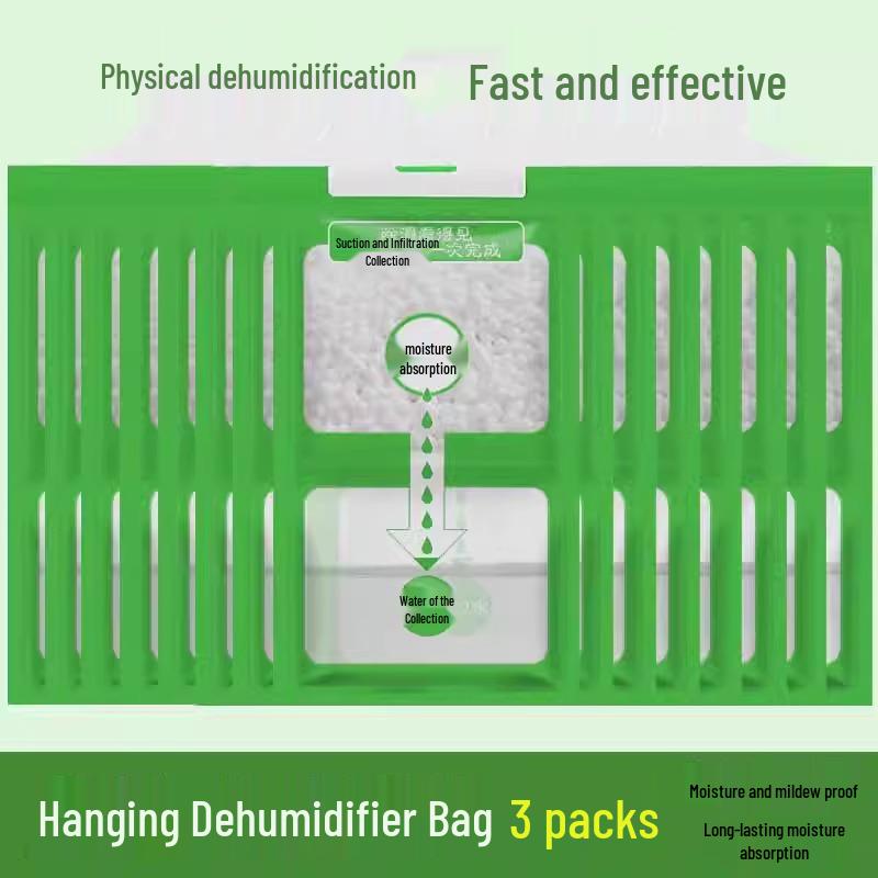 Подвесной мешок для поглощения влаги - Осушающий и противоплесневый осушитель для общежитий и гардеробов